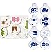 ART Kitchenware 2.76inch 8pcs Christmas Tree Cake & Cookie Stencil Set Cupcake Decoration Plastic Stencils for Cake (Gifts,Snowman,Socks,Knots,Snowflakes) Semi-Transparent ST-851S