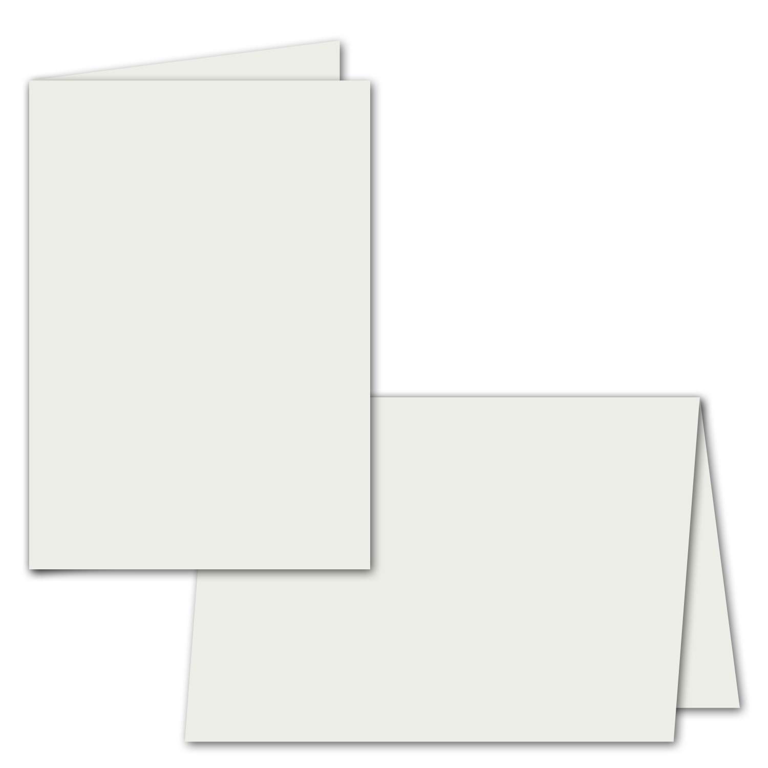 Pack of 50 Inserts for B6 Double Card, Inlay Paper – Cream/White, Size: 168 x 224 mm x Folded to 112 x 66 mm, 90 g/qm