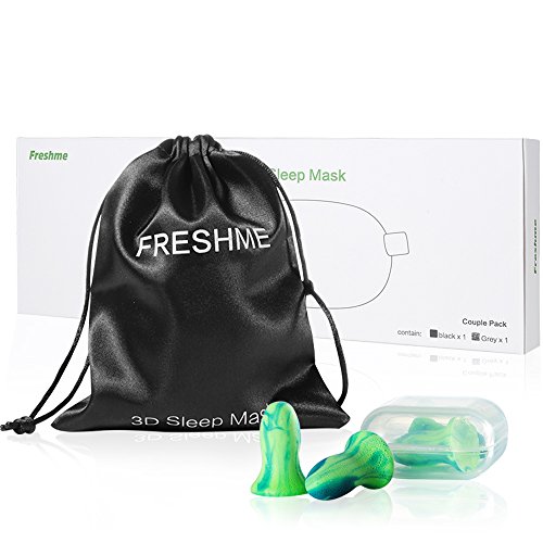 image for FRESHME 3D Light Blocking Sleep Mask - 2 Pack Comfortable & Lightweigh