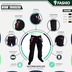 FASHIO FF Men's Work Pants Casual Tactical Trouser