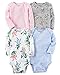 Carter's Baby Girls' Multi-pk Bodysuits 126g599, Floral, 9 Months