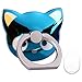 PZOZ Phone Ring Grip Metal Universal Smartphone Dock Car Mount/Stand/Holder/Kickstand for iPhone 7 6 Plus--Cat (Blue Black)