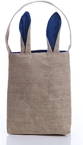 Warmhol Easter Baskets Easter Bunny Bag Personalized Easter Eggs Basket for Kids (blue)
