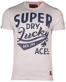 Superdry Men's Lucky Aces Graphic T-Shirt, Phoenix Grey Grit, X-Large