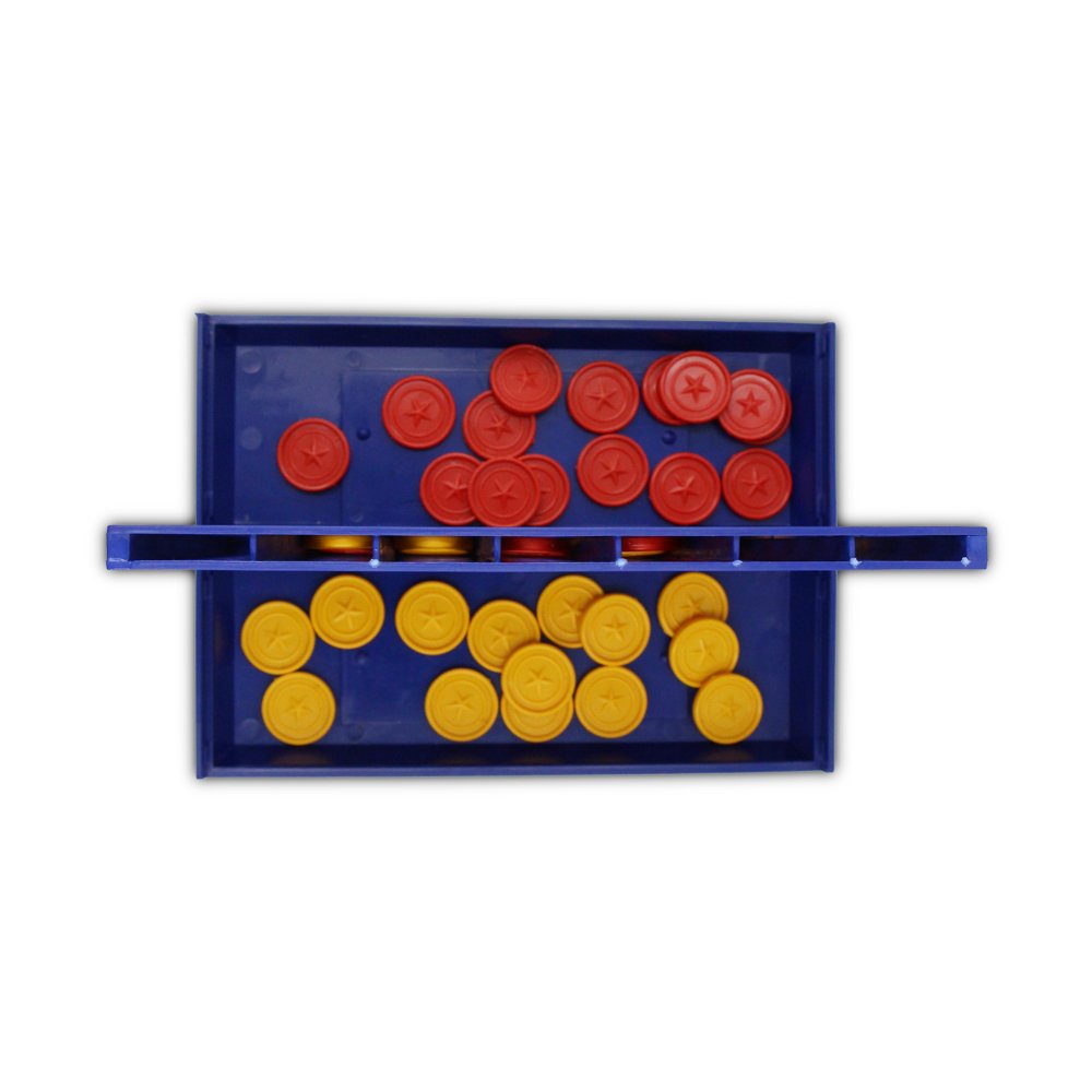 4 in a Row,Desktop Game 4 in a Row,QM-STAR Classic Family 4 in a Row Board Game,Children \'s Educational Toys,Three-Dimensional 4 Chess for Kids and Family(Sea Blue)