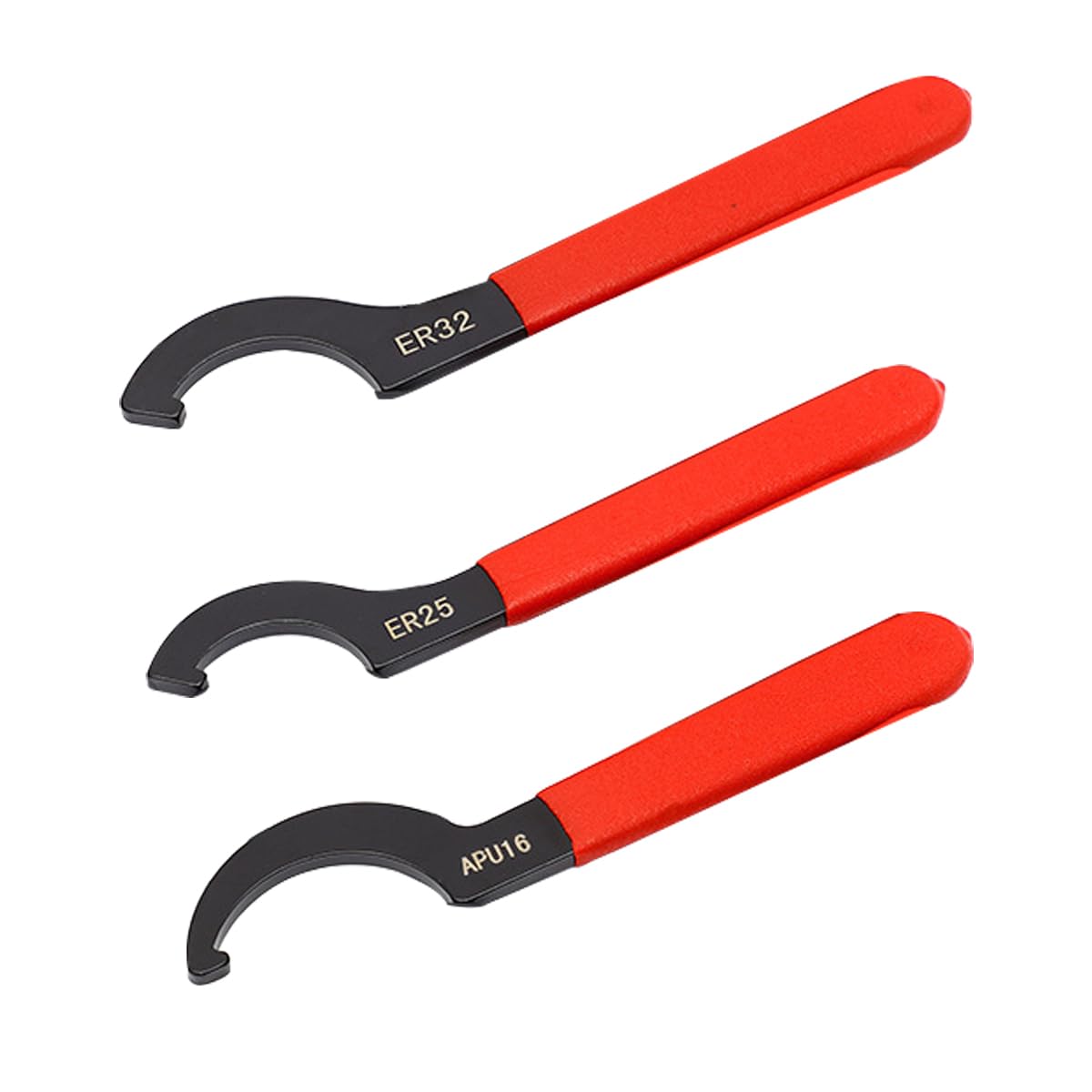 Hibucuo 3pcs Coil Over Wrench Shock Spanner Adjustable C Shape Wrenches Tool，Spanner Wrench Set for Motorcycle Bike（3 Size）