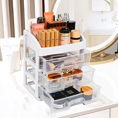 KAYYUKI WH 4-LAYER DESKTOP DRAWER ORGANIZER – PEN HOLDER AND OFFICE SUPPLIES DESK ORGANIZER WITH SLIDING DRAWER, IDEAL FOR OFFICE AND HOME WORKSPACES.