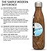 Simple Modern 34 Ounce Wave Water Bottle - Stainless Steel Liter Double Wall Vacuum Insulated Leakproof Pattern: Wood Grain