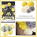 Furuix 15pcs Yellow Grey Elephant Baby Shower Decorations Tissue Paper Pom Pom Tissue Paper Gray and Yellow Nursery Decor/ Bridal Shower Birthday Decorations /You are My Sunshine Party Decor