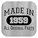 60th Birthday Gift Made 1959 All Original Parts T-Shirt Large Ash