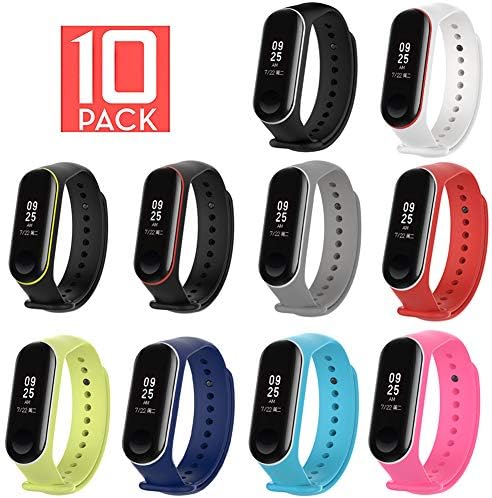 XIHAMA Xiaomi Mi Band 3 Replacement Band, Silicon Sport Colorful Replacement Strap Wristband Accessories for Xiaomi Mi Band 3 Smart Bracelet