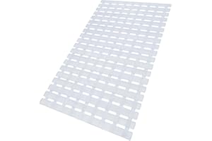 Wiojtry Bathtub Shower Mat, Pet Dog Bathing Non-Slip Mat, Dog Bath mat for tub, Quick Drain Bathtub Mat with Suction Cups & Drain Holes for Bathroom, 27.1x15.7 Inch (Transparent)