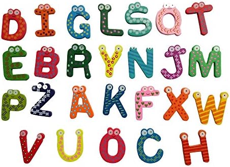 Shubuy Alphabet Magnets for Fridge, ABC Magnetic Lettersfor Preschool Learning Spelling Counting, Kids and Toddler Educational Toys Set (A)