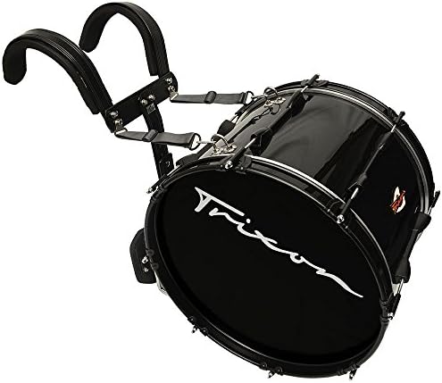 Trixon Pro Series Marching Bass Drum 18" x 12" - Black Polish