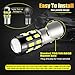 LIGHSTA 1156 Bulbs, Super Bright 5630 Chipsets 1073 1003 1141 7506 BA15S Bulbs with Projector for Backup Reverse Lights Tail Brake Parking Lights, Xenon White(Pack of 2)
