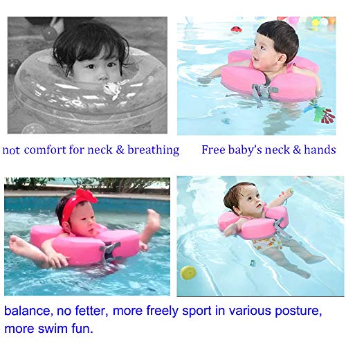 V Convey 5M to 3Y Old Baby Pool Float 2020 New Shoulder Non-Inflatable Float Infant Solid Swimming Float Classic Swim Trainer Relaxing Pool Float Children Swim Training Aid Swimming Ring - Thumbnail 5