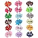 Imanom 18Pcs Baby Girl Hair Bows, Polka Dots Ribbon Design Hair Clips For Teens Baby Girls Babies Toddlers