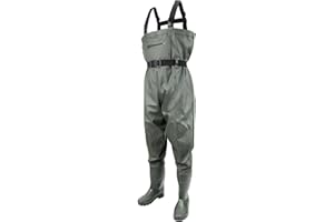 KOMCLUB Fishing Chest Wader for Men Boots Womens Nylon PVC Lightweight Chest Waders Waterproof Fishing Hunting