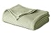 COTTON CRAFT Soft Cotton Thermal Blanket - Plush Herringbone Twill - All Season Luxurious Breathable Skin Friendly Lightweight Cooling Throw Blanket - Sofa Couch Travel Camping Dorm - Full Queen Sage