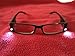 Reading Glasses Lighted ~ See Clearly Now Kit(TM) - 8 Batteries, Carl Zeiss Lens Cloth, Credit Card Magnifier ~ Corrective LED Readers with Lights Provide Hands Free Illumination ~ 1.5x BLACK