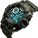 FANMIS Men's Digital 50M Waterproof Electronic Sport Watch Rubber Band Army Military 24H Time LED Light 164FT Water Resistant Calendar Date Day Watches (C Green)