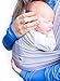 Best Baby Carrier Sling Wrap for Moms - Original Grey Cotton Quality Material - Comfortable, Durable, Fashionable - For Mothers with Infant Newborn to 35lbs Babies - Shower Gift - By Belephant Baby