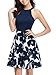 MSBASIC Women's Halter Neck Off Shoulder A-line Cocktail Party Dress