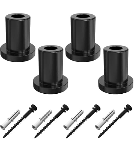 5-Pack Sliding Barn Door Spacers – 35mm Matte Black Iron Wall Track Spacers For Flat Track Hardware (1.38'' Length, 1.18''/0.79'' OD)