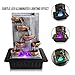 SereneLife Multi Tiered Desktop Electric Water Fountain Decor w/ LED - Indoor Outdoor Portable Tabletop Decorative Zen Meditation Waterfall Kit Includes Submersible Pump & 12V Adapter - SLTWF85LED