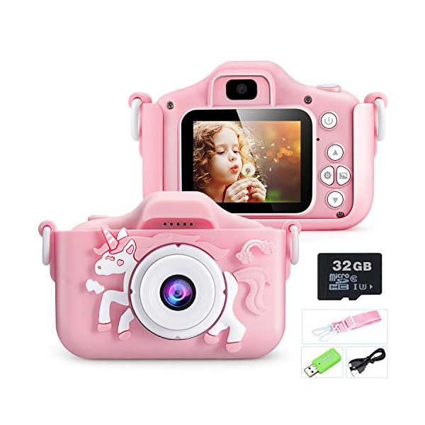 Youerls Kids Camera Children Digital Camera, Rechargeable Digital Camera for Girls 3-12 Year Old Birthday Gifts for…