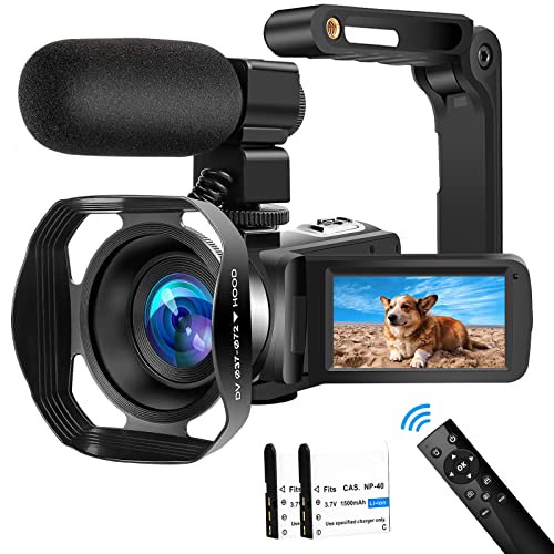 SEREE Camcorder 4K HD 48MP Video Camera 18X Digital Zoom IR Night