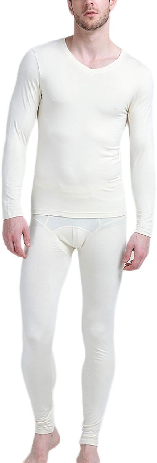 Suvotimo Mens Lightweight Thermal Underwear Top and Bottom Long Johns