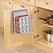 mDesign Over The Cabinet Hanging Storage Basket - Steel Bakeware Organiser and Cutting Board Holder - Excellent Kitchen Storage Solution - Chrome