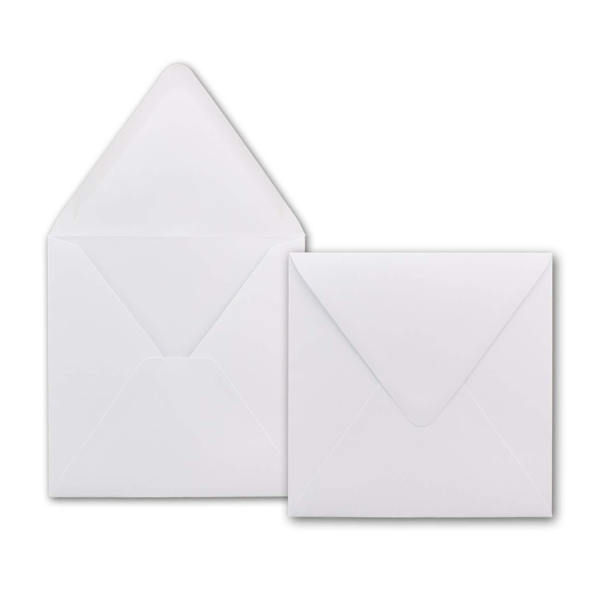 Envelopes Square White 160 x 160 mm – High Naßklebung 25 Stück Brilliant White