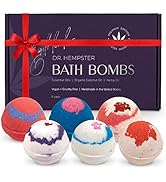 Organic Bath Bomb Gift Set - 6 Pack - Gifts For Women - Natural Coconut and Hemp Bath Bombs with ...