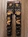 Men's Patchwork Ripped Slim Fit Jeans Retro Yellow 36