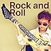 Katzco Rock Guitar Inflatable 24 Inch for The Rock Star - 12 Pack Assorted Colors Red, Sky Blue, Purple, and Pink, Party Decoration, Festivals, Concerts, Plastic, Waterproof, Easy to use and Store