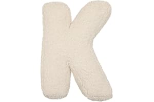 YLOEEIT English Letter Pillow - Soft Initial Throw Cushion, 26 Alphabet Letters, Cozy Decorative Pillow for Living Room, Sofa, Couch, Bed, Car - 40*35*10