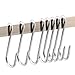 RuiLing Chrome Finish Steel S hook Cookware Universal Pot Rack Hooks Sturdy Hanging Hooks - Multiple uses for Kitchenware, Pots, Utensils, Plants, Towels - Set of 10