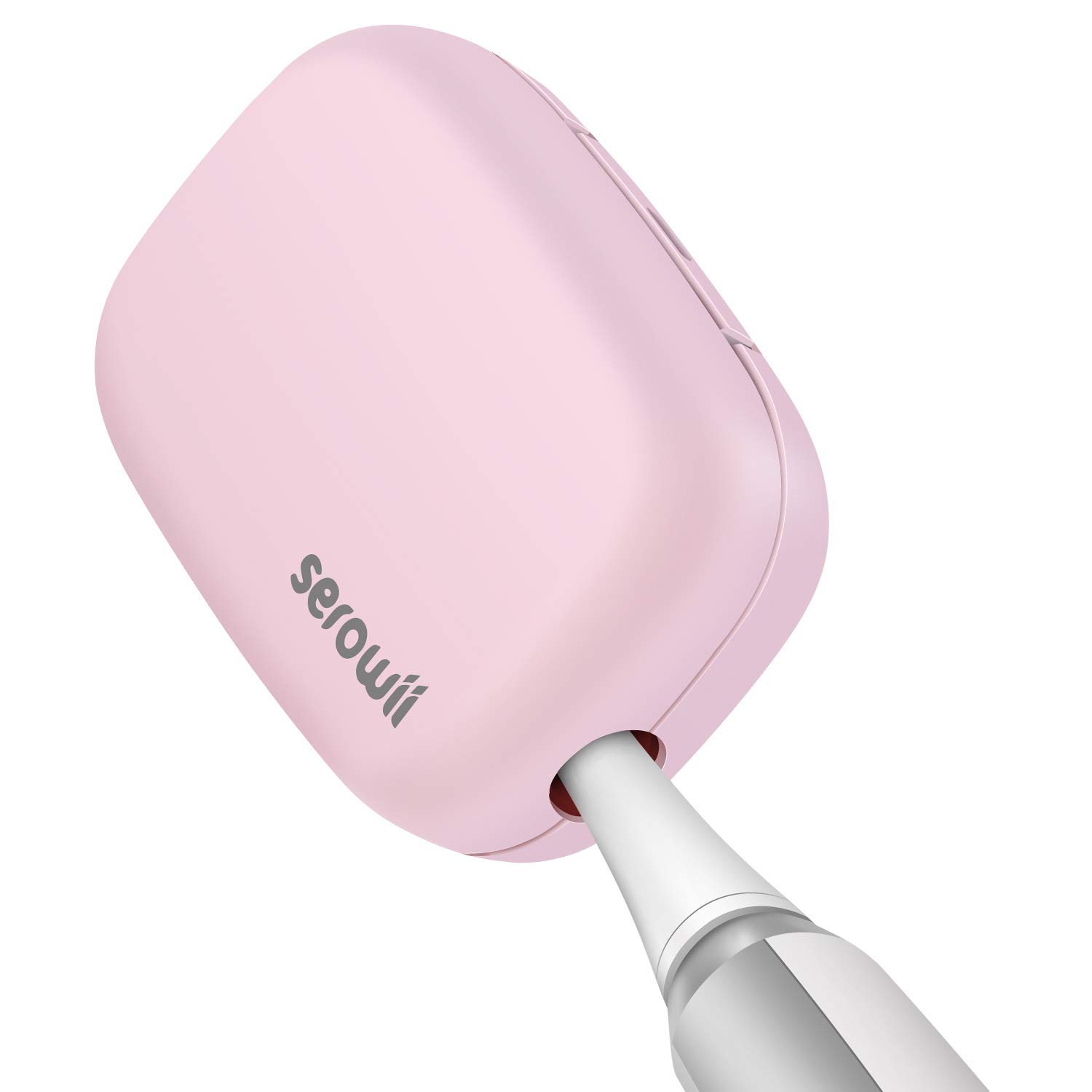 serowii Rechargeable Toothbrush Sanitizer Case UVC Small Portable Smart Travel Toothbrush Sterilizer for Both Electric and Non-Electric Toothbrush (Pink)