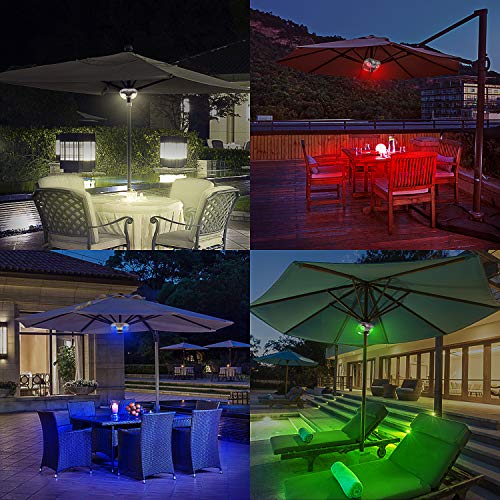 BIGMONAT Patio Umbrella Light Battery Operated, Outdoor Table Umbrella