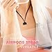Airpods Strap, MeanLove Silicone Anti-lost Wire Cable Connector with Magnetotherapy for Airpods (Black)