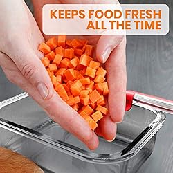 NutriChef Superior Glass Food Storage Containers
