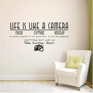 Ysain La Vida Es Una Camara Cita Pegatinas De Pared Decoracion P