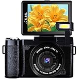 Digital Camera 24.0 MP Vlogging Camera Full HD 1080P 3.0 Inch Camera with Flip Screen Retractable Flashlight