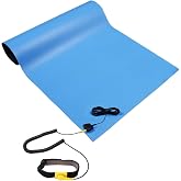 Anti Static ESD Mat for Electronics Repair, 17"X25", Grounding Kit | Helps reduce static risk during PC building and upgrades; includes an ESD wrist strap. No outlet adapter.