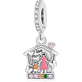 Artiyoo Love Mom House Dangle Charm 925 Sterling Silver Charms Fit Women Bracelet And Necklaces Bead Charm Pendant Jewelry Gifts For Family Friends