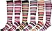 Sakkas Ladies Cute Colorful Design or Solid Knee High Socks Assorted 6-Pack