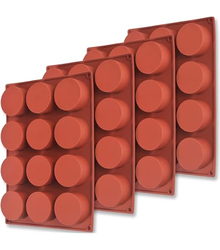 Moules Cylindriques Silicone IonEgg Lot De 3 - 15 Cavités, Antiadhésifs, Pour Pâtisserie Et Savon