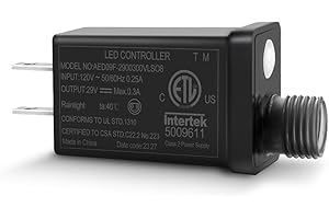 SHNITPWR Class 2 Power Supply LED Transformer Replacement Inflatable Adapter 29V 0.3A Low Voltage Transformer IP44 Waterproof for Christmas String Light Inflatable Decoration LED Controller & 8 Modes